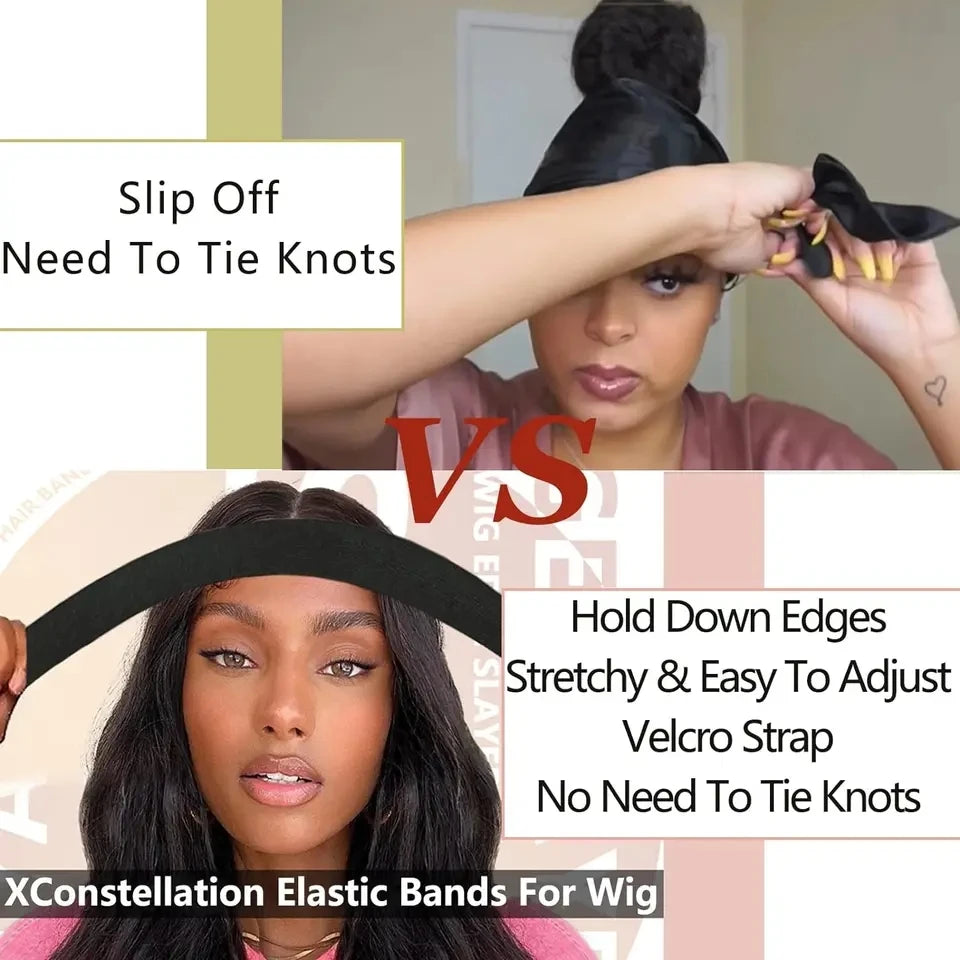 2/5 /10 pieces per package elastic headband wigs grip band lace melting band adjustable fixed wig wrap band