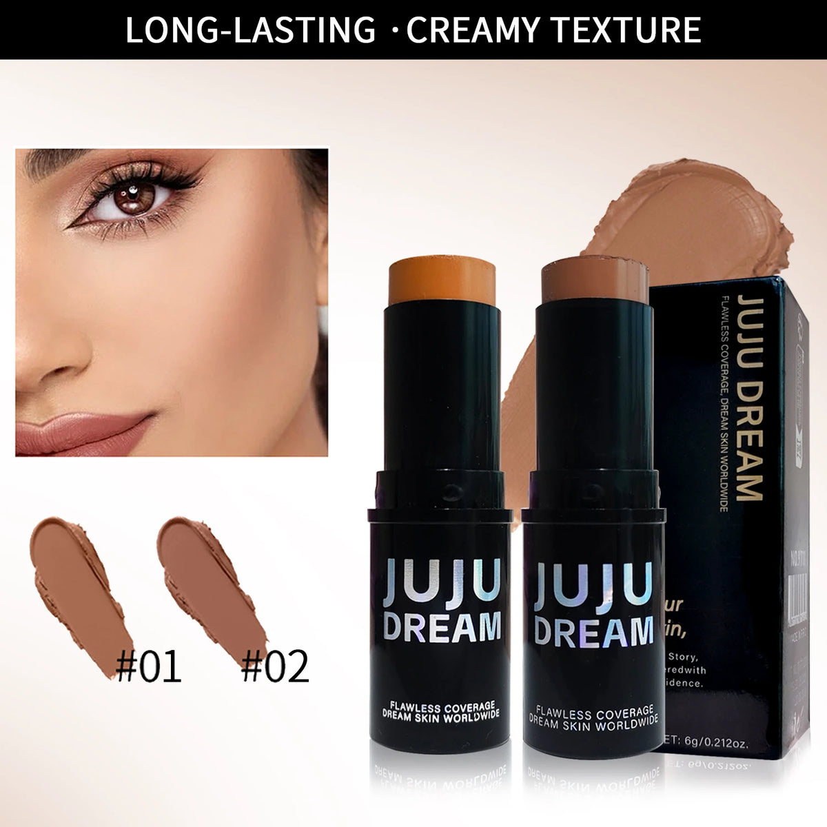 Stick Contouring & Correcteur Visage Waterproof – Maquillage Longue Tenue