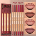 6pcs/SET Nude Lip Liner Makeup Set Waterproof Matte Long Lasting Velvety Texture Lip Liner Lip Combpo, Suitable for Daily Makeup
