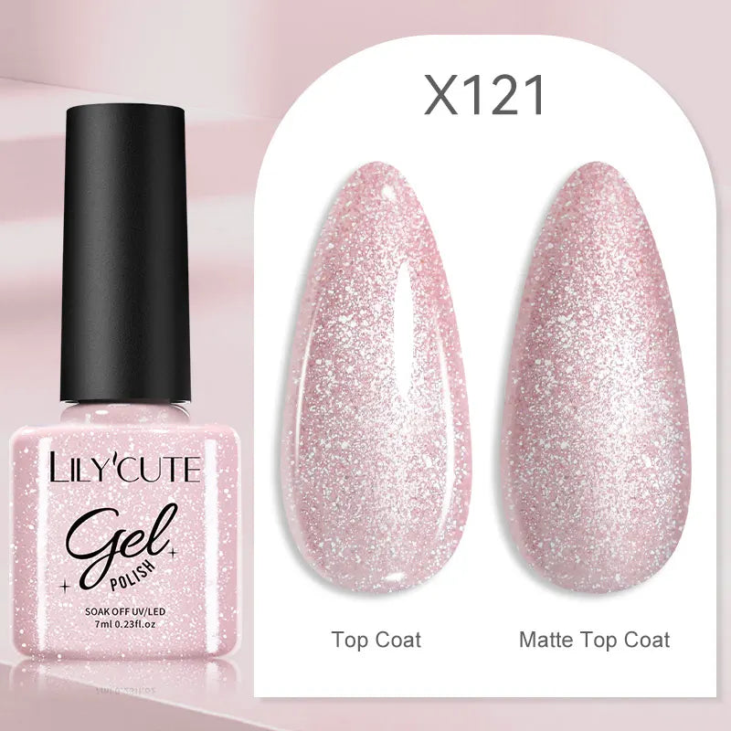 LILYCUTE 5ml Super-Bright Mirror Metallic Liner Gel Nail Polish Gold Silver French Style Drawing Stripe Nail Art Graffiti UV Gel