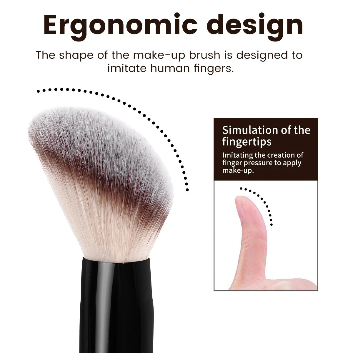 MAANGE Dual-Ended Foundation Powder Brush Soft Dense Hair for Concealer Face Brush Beauty Cosmetics Blending Accessories Beauty