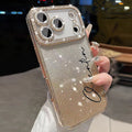 Custom Letters Name Starry Orange Flash Diamond Gradient Phone Case For iPhone 11 12 13 14 15 16 17Air 18Pro Max 14 15 16 Plus