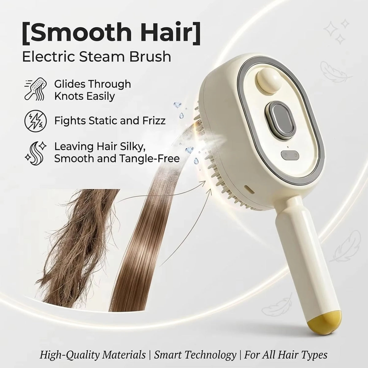 Electric Spray Hair Brush Rechargeable Water Spray Hair Brush Anti-Static Hair Brush Reduce Frizz Electric Steam Massage Comb