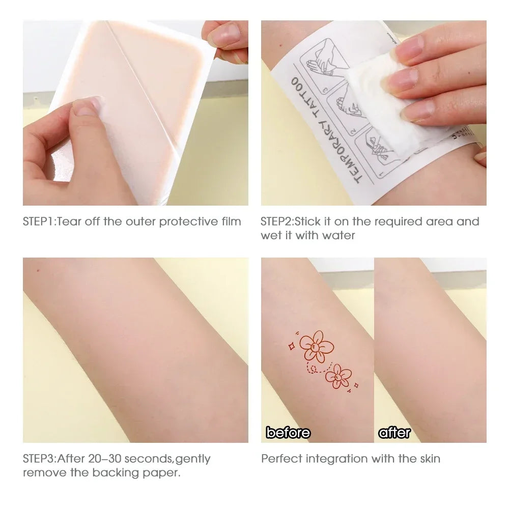 5Pcs Full Cover Concealer Tattoo Waterproof Scar Acne Cover Up Stickers Body Arm Temporary Flaw Hide Tapes Cover-up Patches