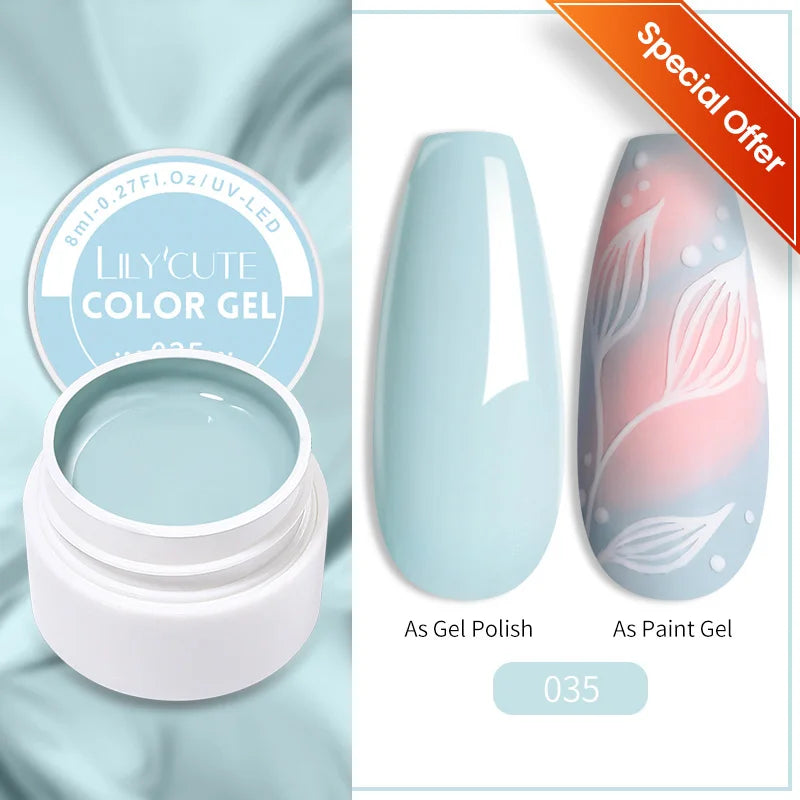 LILYCUTE 5ml Super-Bright Mirror Metallic Liner Gel Nail Polish Gold Silver French Style Drawing Stripe Nail Art Graffiti UV Gel