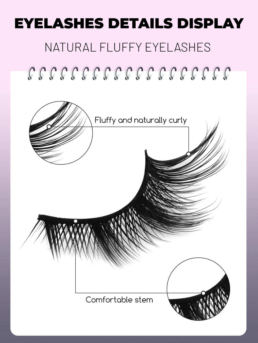 GROINNEYA Cat Eye Lashes Natural False Eyelashes Winged End Eye Elongated Lash Soft Cross Faux Mink Lashes Extension Makeup