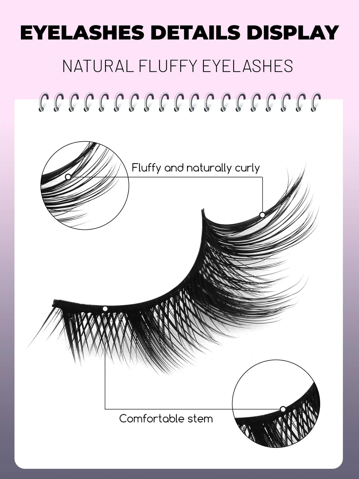 GROINNEYA Cat Eye Lashes Natural False Eyelashes Winged End Eye Elongated Lash Soft Cross Faux Mink Lashes Extension Makeup