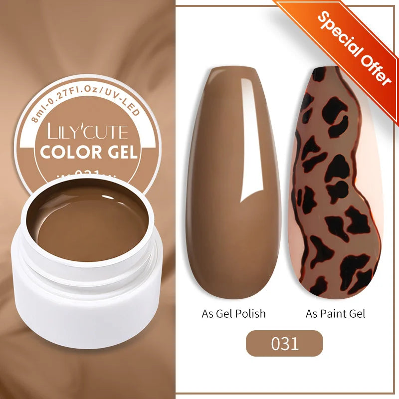 LILYCUTE 5ml Super-Bright Mirror Metallic Liner Gel Nail Polish Gold Silver French Style Drawing Stripe Nail Art Graffiti UV Gel