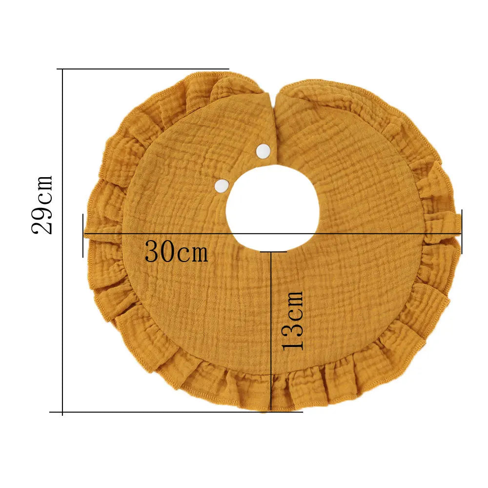1 Pc Muslin Baby Bibs Cute Infant Eating Child Ruffle Saliva Towel Cotton Self Feeding Baby 0-2 Year
