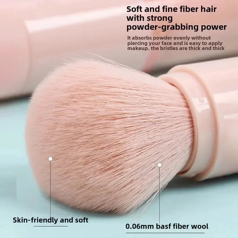 4-in-1 Portable Makeup Brush Kit - Mini Highlight, Contour, Eyeshadow & Blending Brush Set for Travel and Daily Touch-Ups