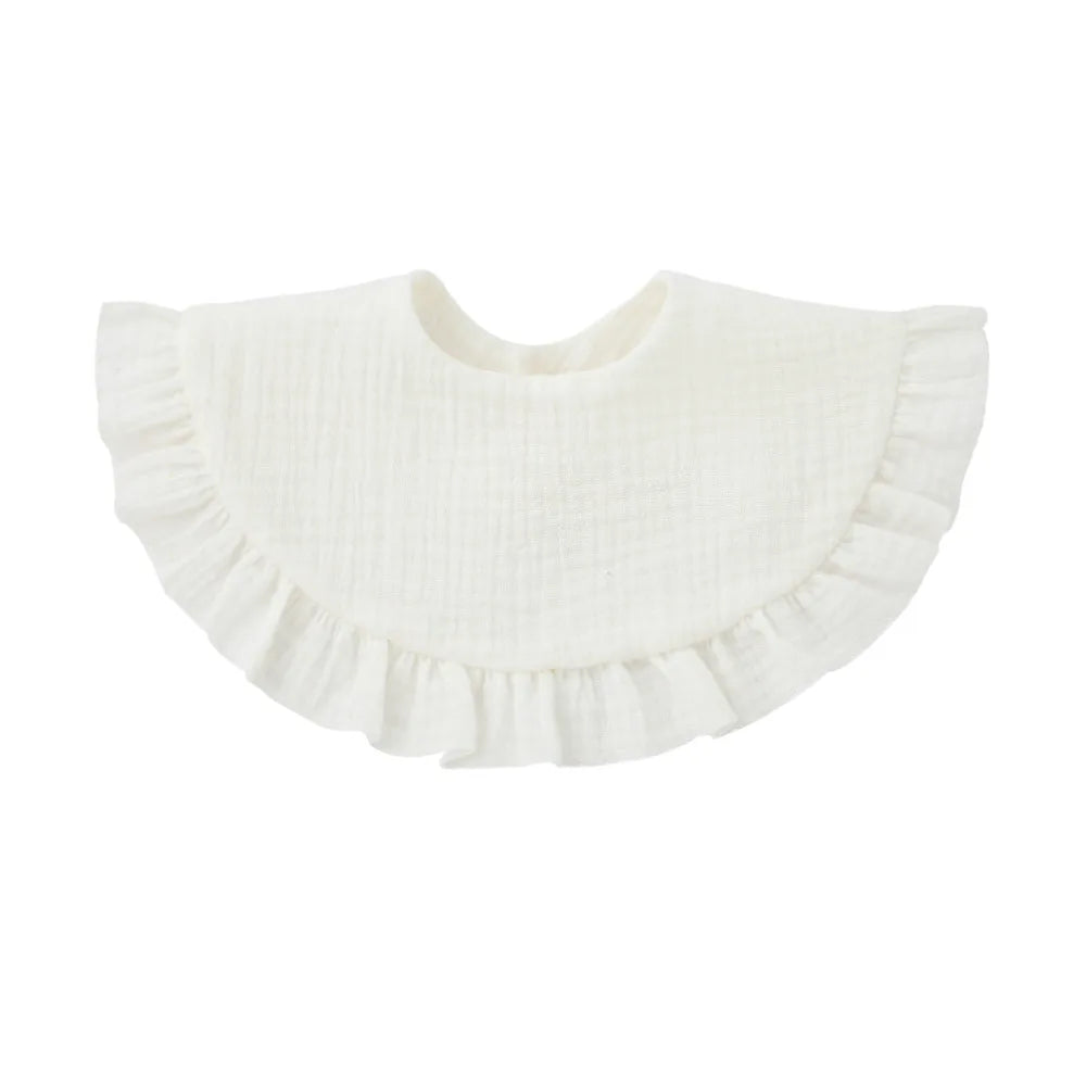1 Pc Muslin Baby Bibs Cute Infant Eating Child Ruffle Saliva Towel Cotton Self Feeding Baby 0-2 Year