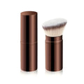 XH 1/2PCS Retractable Foundation Makeup Brush Flat/Angle Brush For Powder Blush Black Brown Gold Concealer Portable Makeup Tools