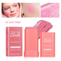Long Lasting Non-Fading Silky Smooth Cream Blush for Cheeks1 Piece Lips Eyes Christmas Gift Smudge-Proof Multi-Use Blush Stick