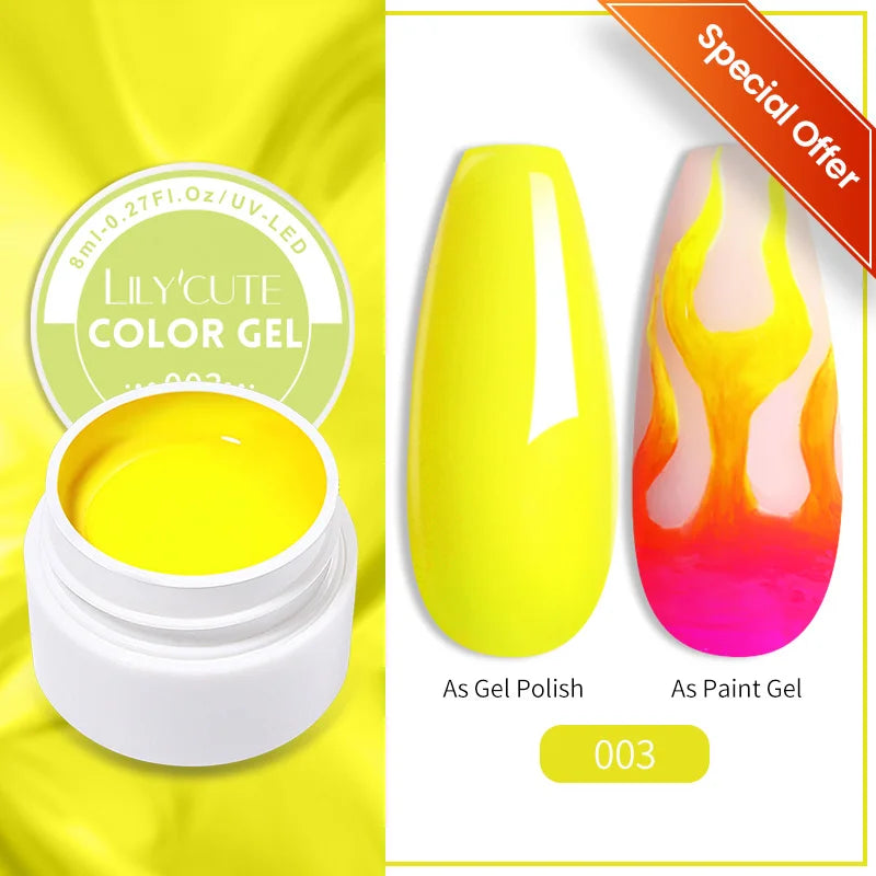 LILYCUTE 5ml Super-Bright Mirror Metallic Liner Gel Nail Polish Gold Silver French Style Drawing Stripe Nail Art Graffiti UV Gel