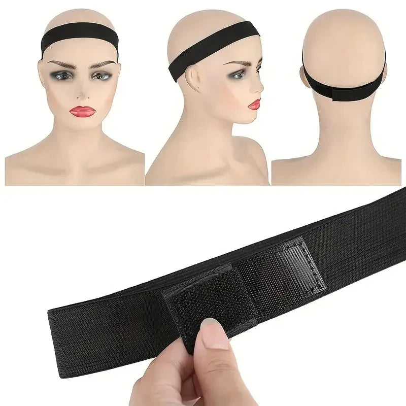 2/5 /10 pieces per package elastic headband wigs grip band lace melting band adjustable fixed wig wrap band