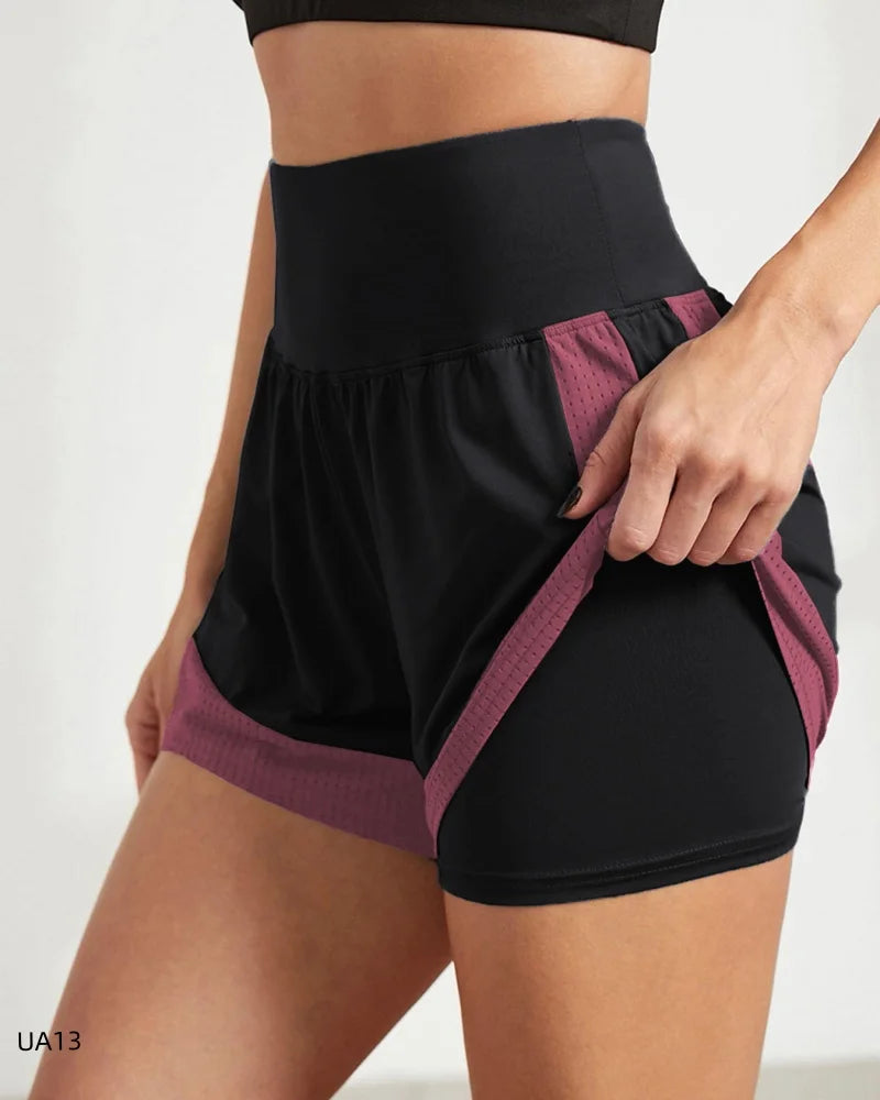 Short de Sport Femme – Taille Haute Élastique, Léger & Respirant, Yoga & Running