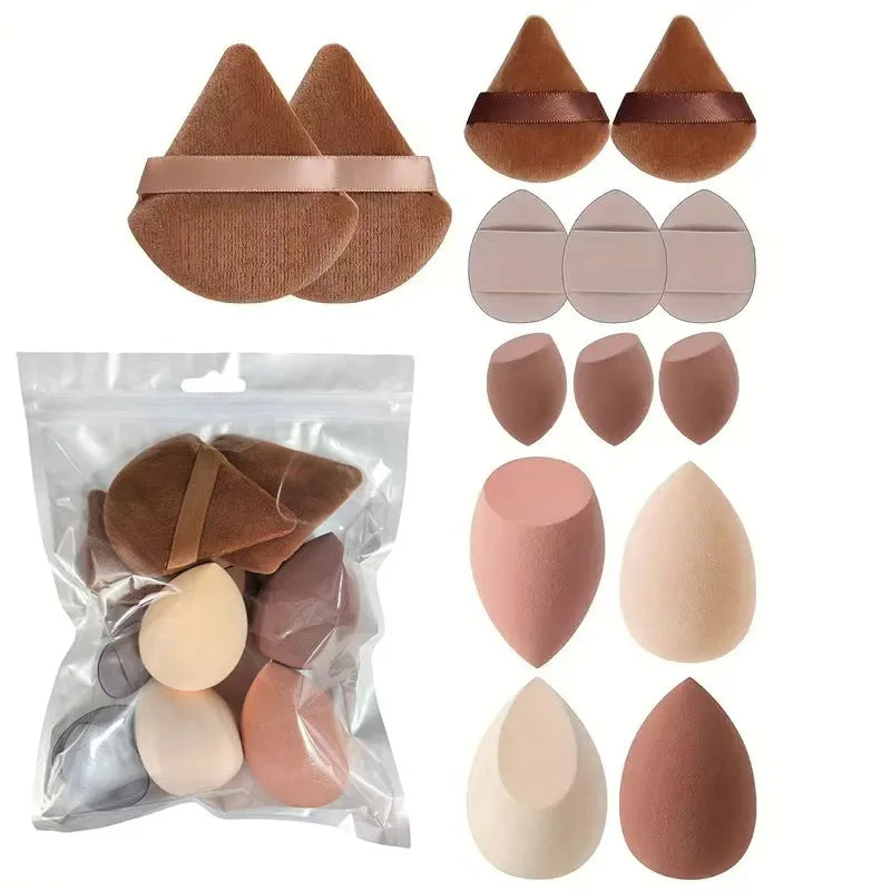33pcs beauty set makeup kit  large and small beauty sponges for flawless makeup application and removal of makeup full set