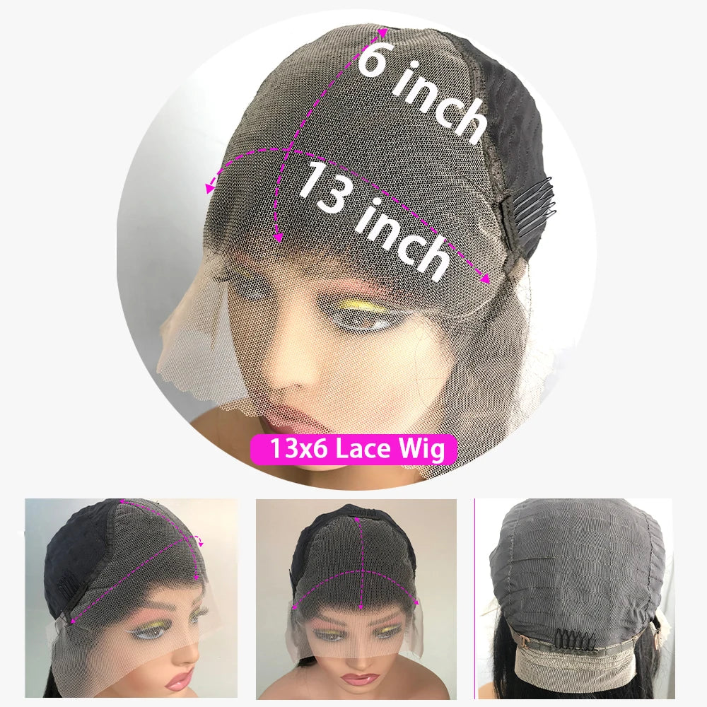 30 40 Inch Straight Human Hair Wigs 13x4 13x6 HD Lace Frontal Wigs For Women Glueless Bone Straight Lace Front Human Hair Wigs