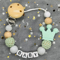 Custom Personalized Name Pacifier Clips BPA Free Silicone Baby Pacifier Clips Colorful Pacifier Chain Holder Teething