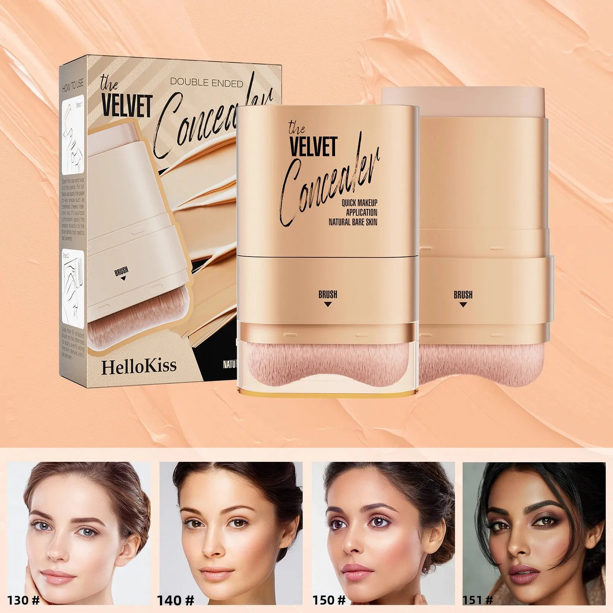 Eraser Concealer Stick Cover Dark Circles Freckles Tattoo Moisturizing Waterproof Lightweight 2 In 1 Brush Makeup Base Cream