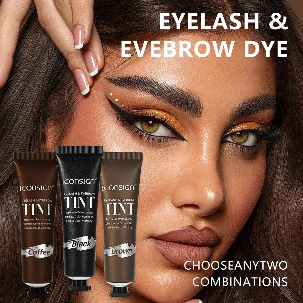 Black/Brown/Coffee Waterproof And Sweat Proof Eyebrow Tint Kit Semi Permanent Makeup Styling And Humidification For Salon
