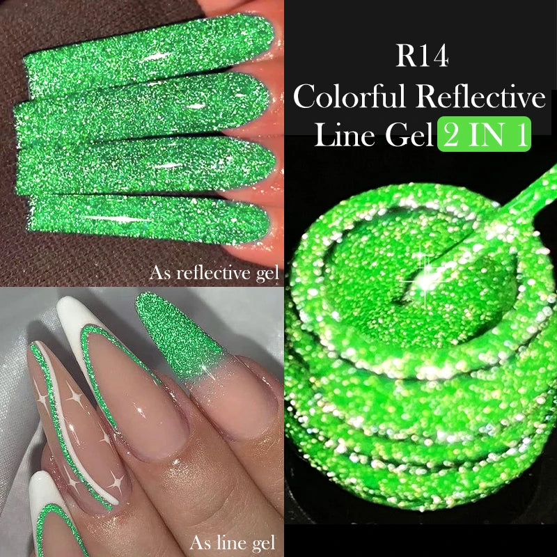 LILYCUTE 5ml Super-Bright Mirror Metallic Liner Gel Nail Polish Gold Silver French Style Drawing Stripe Nail Art Graffiti UV Gel